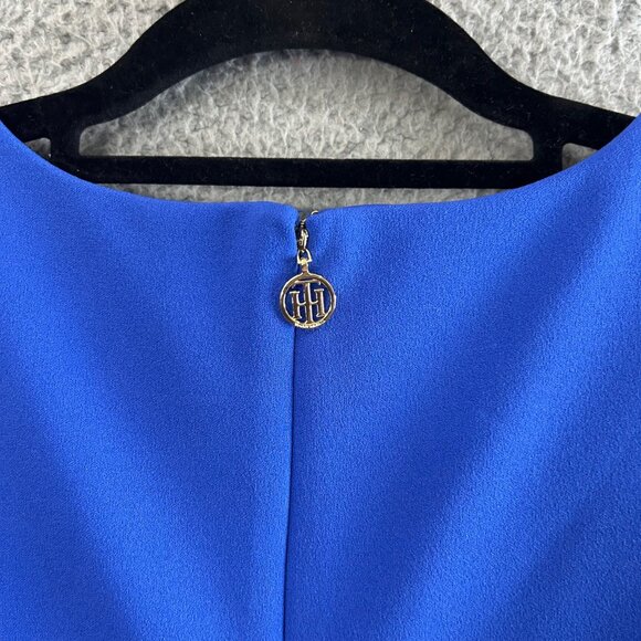 Tommy Hilfiger Dress Womens 4 Blue Short Sleeve Sheath Dress Career Work - Picture 6 of 14